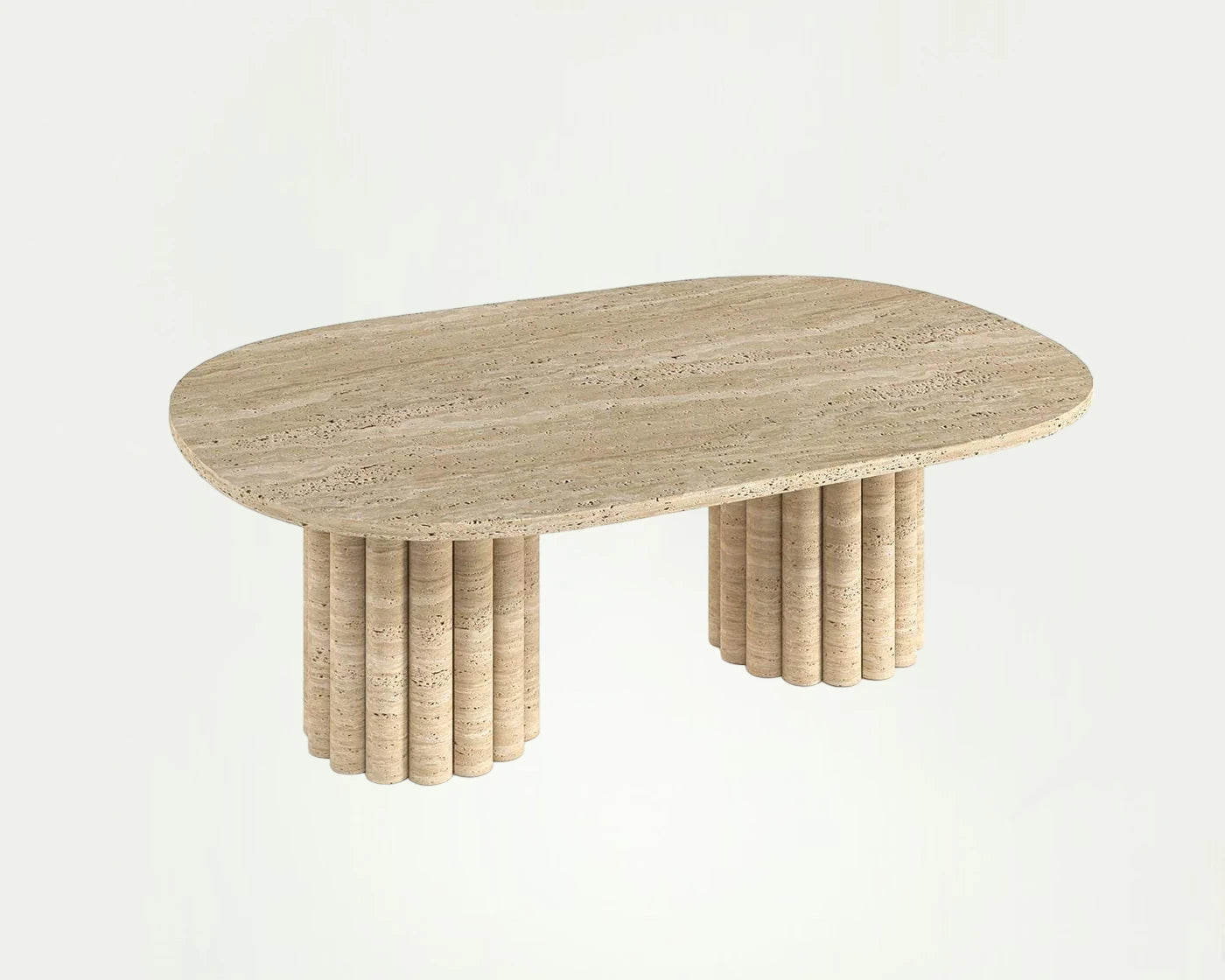 Table Basse Travertin 2 colonnes